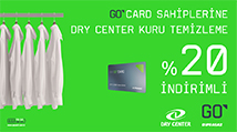 GO CARD sahipleri Dry Center Kuru Temizleme şubelerinde %20 indirim kazanıyor!