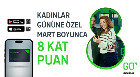 Mart Ayı Boyunca GO CARD’dan Kadınlar Gününe özel 8 Kat Puan!