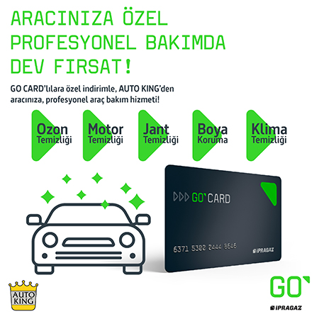 GO CARD'lılara özel indirimle, AUTO KING'den aracınıza, profesyonel araç bakım hizmeti!