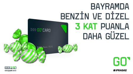 GO CARD sahipleri Ramazan Bayramı tatilinde benzin ve dizel alımlarında kat kat kazanmaya devam ediyor.
