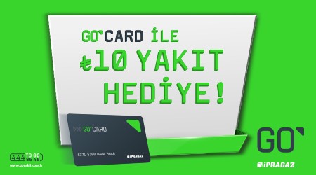 GO CARD ile 3 kez 50 TL ve üzeri alışverişe 10 TL hediye